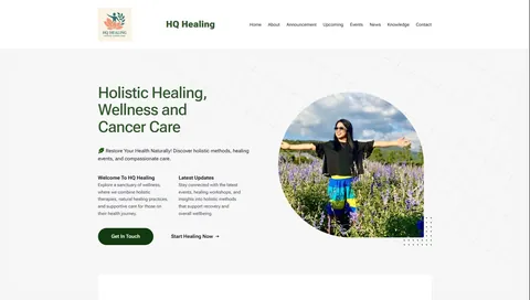 HQ Healing website preview