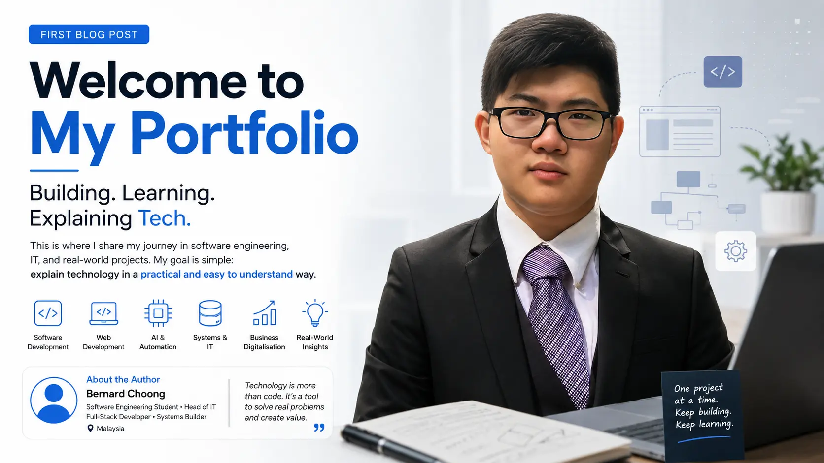 Welcome to My Portfolio: Building, Learning, and Explaining Technology in Real Life cover image